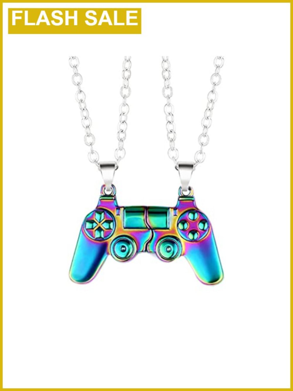 Matching Game Controller Necklace Set for Couples Best Friends Alloy Pendant